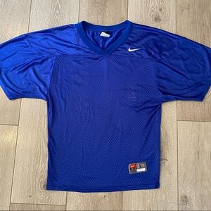 Boys blue Nike football practice jersey